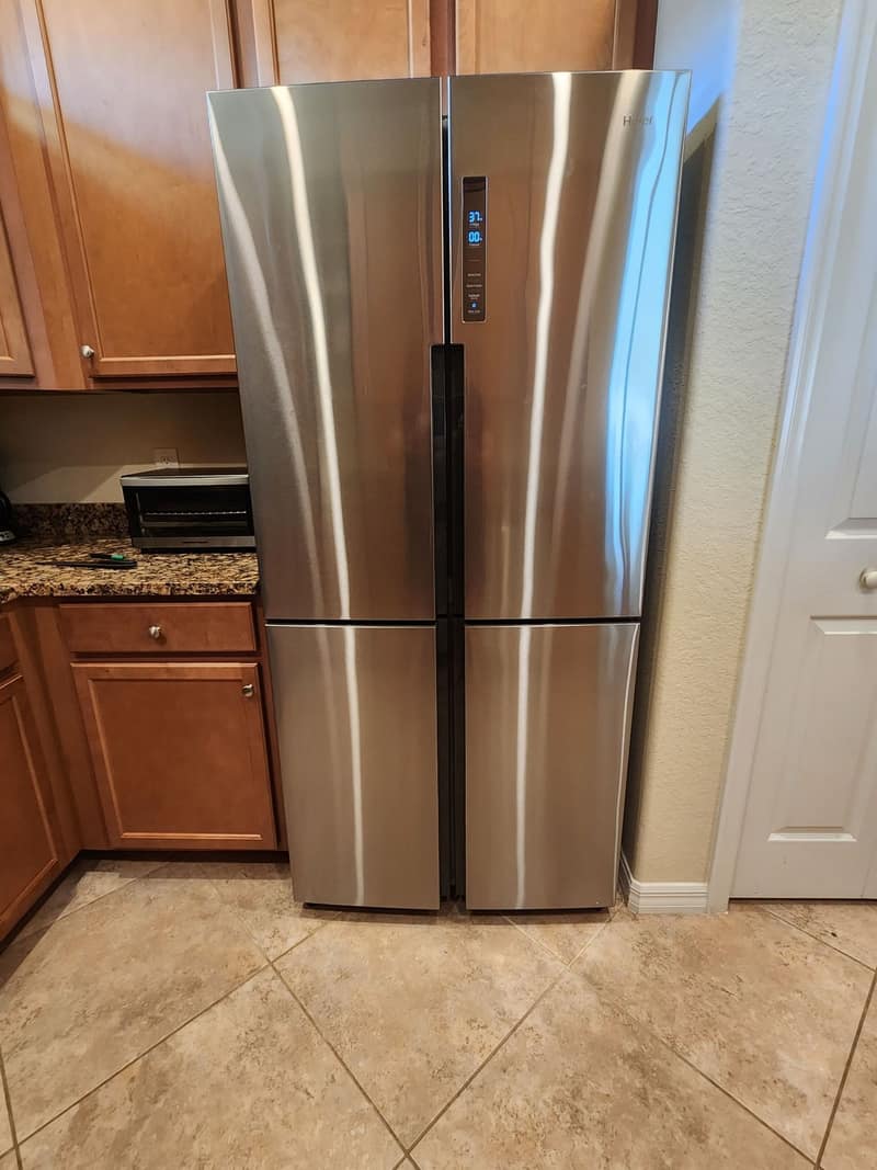 Full-size refrigerator with a filtered water dispenser